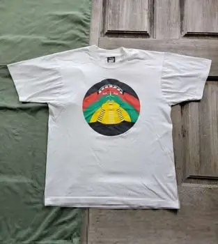 Letnik 1990 Pan-Afriški Plemenski Black Power Zaslon Zvezde T-shirt, Narejene V ZDA L