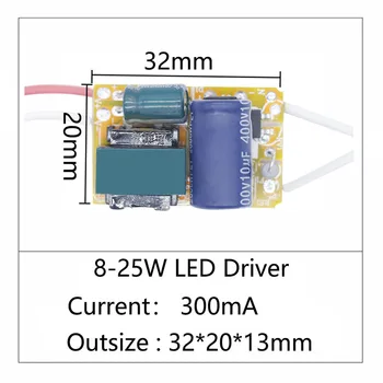 8W 18W 50 W 250mA LED Driver Konstantnim tokom Luči Transformator AC175-265V Napajalnik Za LED Žarnice DIY