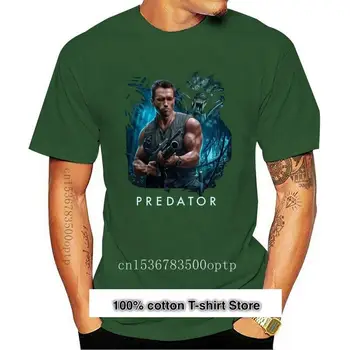 Póster de la película PREDATOR, nuevo Camiseta negra Arnold Schwarzenegger, 2 piezas, S-5XL