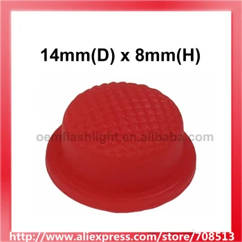 14 mm(D) x 8 mm(H) Silikonski Tailcaps - Rdeča (10 kosov)