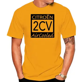 Moda 2022 Vrh Tee Mens 2CV T Shirt Aircooled Dolly Klasičen Avto Tshirt francoski Kažejo Print Majica s kratkimi rokavi