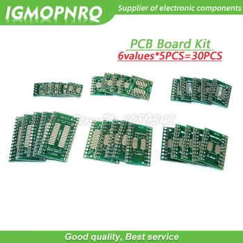 30PCS PCB Board Kit SMD Obrnite DIP Adapter Pretvornik Ploščo FQFP SOP8 SOP14 SOP16 SOP20 SOP28 QFP SOP 8 14 16 20 28