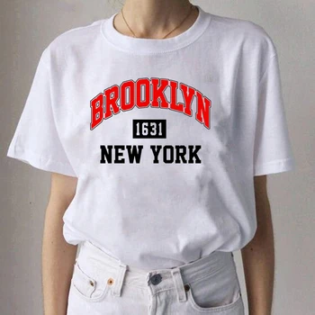 Y2k T-Majice New York Fashion Kratkimi Rokavi Tshirt ZDA Pismo Tiskanja Moški Ženske Grafični T Shirt Poletje Y2k Priložnostne Prevelik Majica s kratkimi rokavi