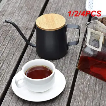1/2/4PCS Ročno Varjenje Kavo Pot, 350 ml Kapljično grelnik vode Kava Čaj Lonci Hrane iz Nerjavečega Jekla Gooseneck grelnik vode Coffeeware Orodje