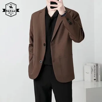 Mens Jopič Jopič Pomlad Slim Moda Korejski Obleki Coats Poslovnih Formalno Harajuku Urad Obleka Ohlapno Žep Priložnostne Vrhovi
