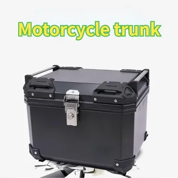 Nov Kvadratni PP Materiala Univerzalno motorno kolo Prtljažnik z Veliko Kapaciteto, Aluminij Zlitine Trunk Motocikel Rep Polje Anti Drop