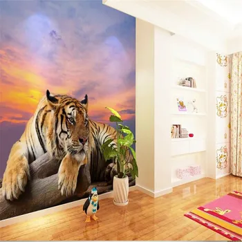 beibehang fotografijo za ozadje 3D tiger krajine zidana dnevni prostor kavč, TV KTV bar ozadju velika zidana 3d stenske freske ozadje