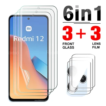 6 V 1 Hydrogel Film Za Xiaomi Redmi 12 4G 12C, 11A, 4G, 5G 10 10C Zaščitno folijo za Objektiv Kamere Mehko Screen Protector protection