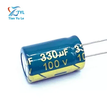 100 kozarcev/veliko visoka frekvenca nizka impedanca 100v 330UF aluminija elektrolitski kondenzator velikost 13*20 330UF 20%