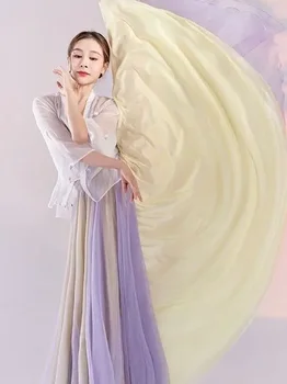 Klasični Ples Kostum, Kitajski Ples Praksi Oblačila Uspešnosti Obleko 720 Stopinj Elegantna Vila Zraka Dvojno Višeslojno