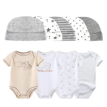 0-6M Pomlad Baby Bodysuits+klobuki Kompleti Oblačil za Malčke Baby Boy, Girl Obleke Novorojenčka Obleke Baby Bombaž Roupa De Bebe Baby Darilo