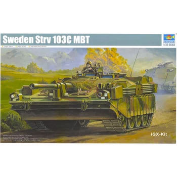 Prvi trobentač deloval 00310 1/35 Švedska STRV 103C MBT Glavni Bojni Tank Zaslon Otrok Darilo Igrača Plastičnih montažna Gradnja Model Komplet