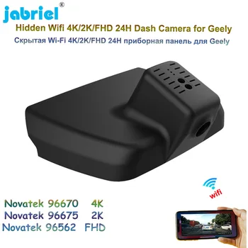 Jabriel 4K 2160P Avto DVR Video Snemalnik 2K Wifi 24H Dash Cam Kamera za Geely Okavango 170°FOV Nizko Konfiguracija 2020 2021 2022