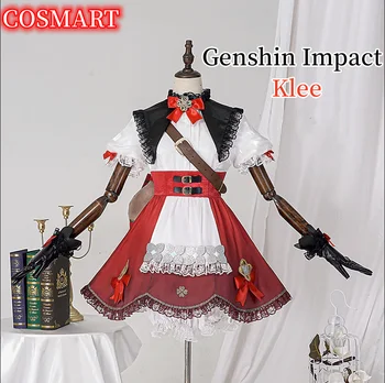 COSMART Igra Genshin Vpliv Klee Cos Enotno Obleko, Cosplay Kostum Nova koža Anime Oblačila Nova