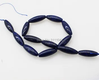 svoboden kroglice modre lapis jajce 10*30 MM 38 cm za DIY nakit, izdelava FPPJ debelo biseri narave gemstone