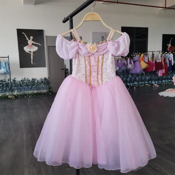Poceni Otroci, Dekleta, Velikosti po Meri Barve po Meri Pre-strokovne Uspešnosti Nositi Roza Romantični Balet Tutu Obleko