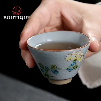 60ml Boutique Teaset Master Teacup Prenosni Osebni En Pokal Kitajski Ru Peči Odpiranje Keramični Teacup Skodelico Kave Majhnih Skledo Čaj