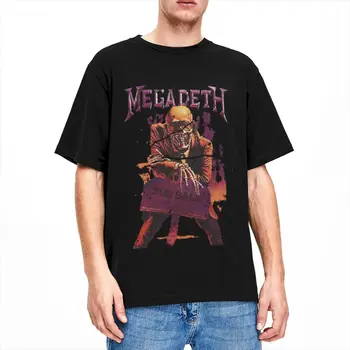 Megadeths Band Blaga Srajce za Moške, Ženske Letnik Težkih Kovin Letnik Cotton T Shirt, Okrogel Ovratnik, Kratkimi Rokavi Darilo Krpo