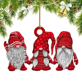 Božič Gnome Okraski Mini Akril Obeski Božično Drevo Slike Lepe Lepe DIY Obesek Počitnice Stranka Odlikovanja