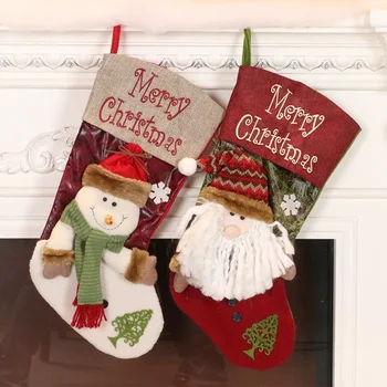 Božični Večer Dekoracijo Otrok Darilo Vrečko Candy Bag Božič Obesek Nogavice Božične Nogavice Leg Ogrevalnike