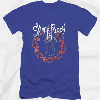 Skinny Puppy Retro Slogu, Kobalt Redkih Barv, T-Shirt