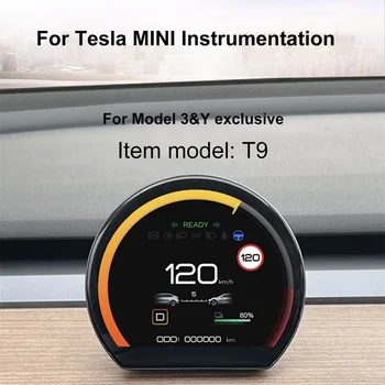 Novi Mini HUD Za Tesla Model 3 Y Auto Meter LCD Zaslon prevoženih Kilometrov Hitrost Odprta Vrata Informatiom Digitalno nadzorno ploščo Zaslona Nadgradnje