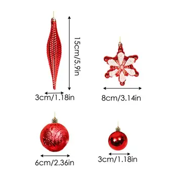 40pcs Božični Kroglice Ornament Nastavite Okraski Za Dom Božično Drevo za Obešanje Trojk Žogo Baubles Božič za Dekoracije