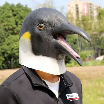 Pingvin Masko - Noč Čarovnic Iz Lateksa Živali Polno Glavo Maske, Karneval Stranka, Cosplay Masko