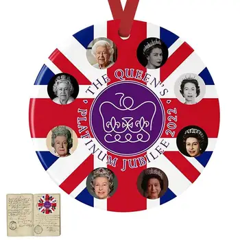 Kraljica Elizabeta II, ki Visi Ornament Memorial Kraljica Praznične Dekoracije Obesite Okrasek Stilsko Spomin Obesek Za na Prostem