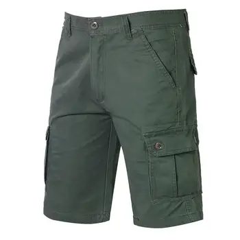 Poletne moške obleke bombaž pesek pranje prikrivanje barva ravne na prostem hlače priložnostno trend pet-točka hlače hlače