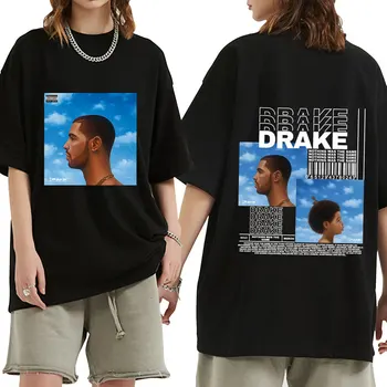 Rapper Drake Nič ni Bilo Isto Glasbo Album Graphic Majica s kratkimi rokavi Moški Priložnostne Prevelik T-srajce Moda Hip Hop T-shirt Ulične