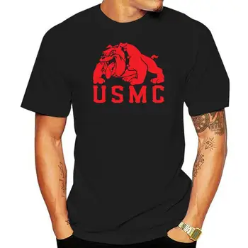 Camiseta negra del Cuerpo de Marines Usmc Buldog Zda
