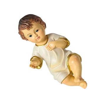 Verske Baby Otrok Ornament Saint Mini Baby Lutke Smolo Okras Na Prostem Namizni Dekor Okraski Cerkev Jezusa Kip Figur