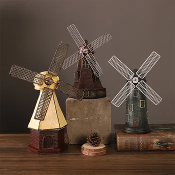 Retro Nizozemski Vetrnica Model Obrti Namizje Holland Vetrnica Miniature Okraski Domači Dnevni Sobi Študija Okraski Otroci Darilo