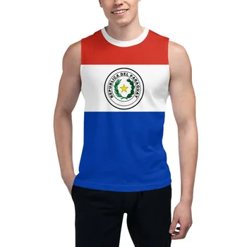 Brez rokavov T-shirt Paragvaj Zastavo 3D Moške Tshirt Fantje Telovadnice Vrhovi Tank Fitnes Joggers Košarka Usposabljanje Telovnik