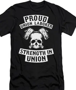 Ponosni Unije delavca majica Skull CELINSKE Industrijskih delavcev Sveta