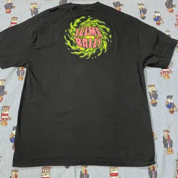 Vintage SLUZI KROGLICE Grafični T shirt Odraslih XL Black Skateboard Kolesa Crewneck
