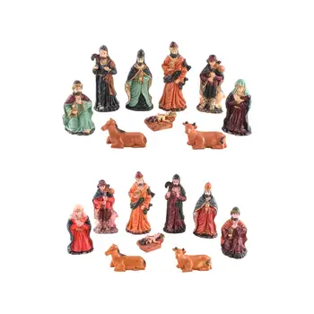 9Pcs Verske Božičnih jaslic Obrti Ročno Tradicionalnih Ornament