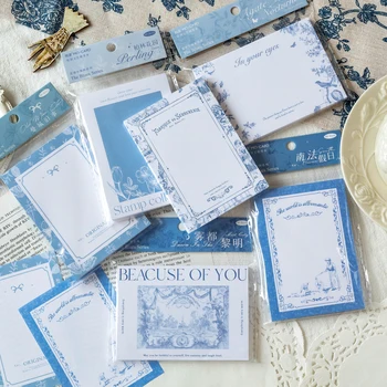 6paks/VELIKO Modro Blues serije retro označevalcev foto album dekoracijo papir memo pad