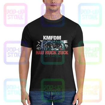 90. LETIH Kmfdm Hau Ruck Zuck Tour Majica T-shirt Redkih Unisex Premium Ulične Tee