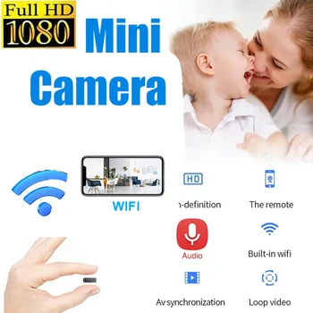 Mini Wifi Kamera Brezžična nadzorne Kamere Varnosti Protectio Brezžična Kamera Snemalnik Senzor Gibanja EU NAS Plug