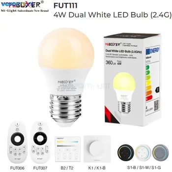 MiBoxer FUT111 Dvojno Bela LED Žarnice E27 Svetlosti, Barvne Temperature Nastavljiv 2700~6500K AC110V 220V Podporo 2.4 G RF Daljinski