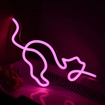 1PC Srčkan Smešno Lovi Miš Mačka Wall LED Neon Znak Za Hišne ljubljenčke Bolnišnični Sobi Pet Soba Dekoracijo 9.96