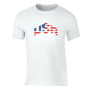 Ameriško Zastavo stiski 4. julija T-shirt Oblačila ZDA Ponos Majica