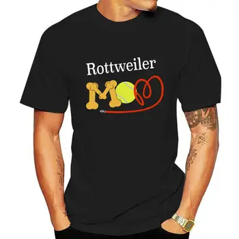 Rottweiler Pes Mama in Oče Udoben Srčkan Pes Ljubimec T-Shirt