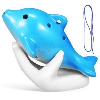 Dolphin Keramični Flavta Glasbeni Ocarina Oblikovan Instrumenti za Otroke Keramike Začetnik Poliester Otrok Playset