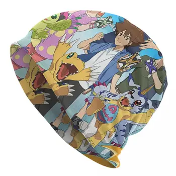 Digimon Risank Anime Bonnet Klobuk Pletenje Kape Priložnostne Prostem Anime Skullies Beanies Klobuki Unisex Toplo Večfunkcijsko Skp