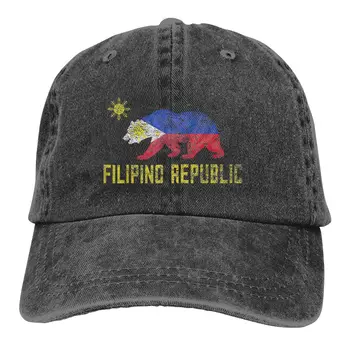 Nova California Republika Filipino Državna Zastava Ponos Filipini Oče Klobuki Čiste Barve Ženske Klobuk Sunprotection Baseball Caps Dosegla vrhunec