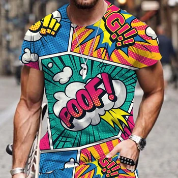 Prevelik t shirt za Moške/Ženske 2022 Novo Hip Hop Modo 3d boom raznese ohlapnih oblačil, Unisex Poletje Vrhovi Tees