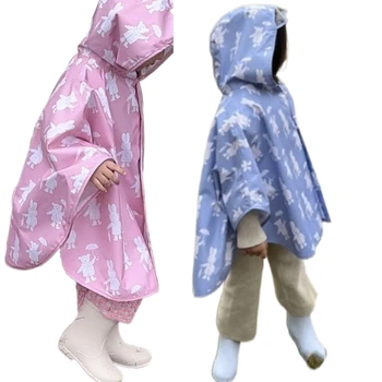Nov Prenosni Otrok Dež Obleko Risanka Otroci Hooded Lahki Rainwear za Dejavnosti na Prostem, za Fant Dekle